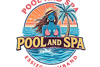 design a unique and modern pool and spa logo for your business