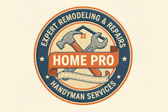 create elegant home remodeling handyman logo service