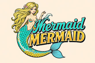 design a stunning mermaid logo for your brand