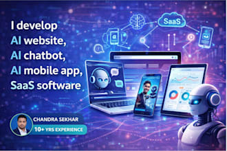 develop ai website, ai chatbot, ai mobile app, saas software