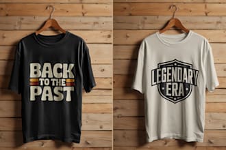 design vintage retro typography t shirt