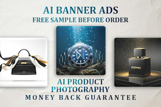 create ai product photography and ai product banner ads