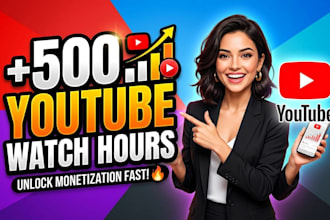 real and organic 500 youtube watch hours
