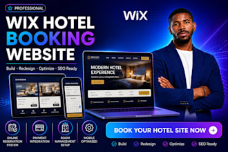 setup wix hotel booking website, squarespace website, coach booking website