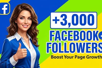 add real 3,000 facebook followers fast