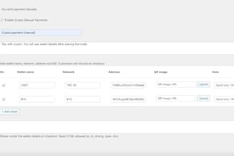 install and deliver wordpress crypto manual payment plugin