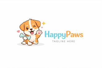 design a cute mascot or illustrated logo for your small business