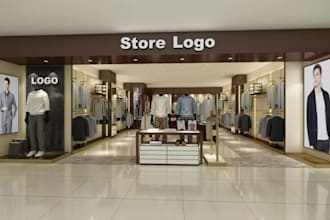 restyle clothing interior, boutique layout,apparel shop,fashion store,cgi render