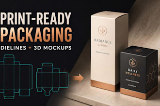 do print ready product packaging box label and dieline
