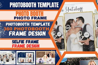 create photobooth, photo frame, photobooth template, 360 overlay on any event
