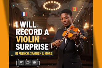 record a violin surprise in french and any other language