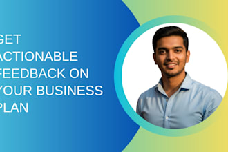 review your business plan and suggest clear improvements