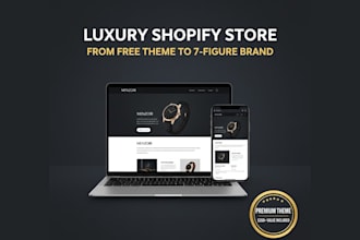 design a luxury shopify store using a free theme