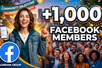 provide real and active facebook 1,000 members