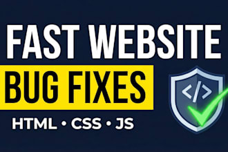 fix HTML, CSS, or javascript bugs