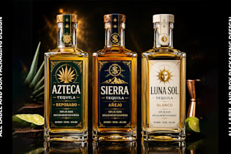 premium design wine, liquor and beverage bottle labels
