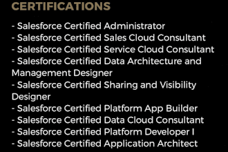 help you configure and improve salesforce as a senior expert