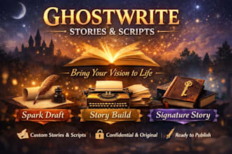 ghostwrite engaging stories or scripts