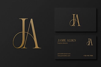design an elegant monogram or initial logo