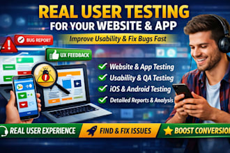 do user testing website testing QA android iphone ipad beta test UI UX feedback