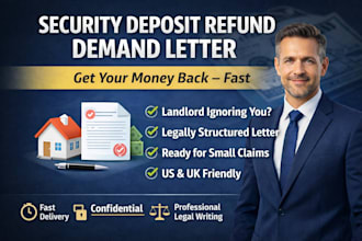 write a strong security deposit refund demand letter that gets fast payment