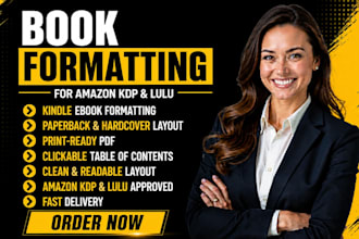 lulu book formatting book publishing for amazon KDP kindle paperback book layout