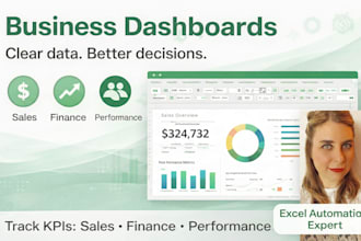create a professional excel or google sheets dashboard