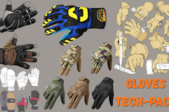 custom accessories tech pack gloves mittens fashion custom accessories tech pack