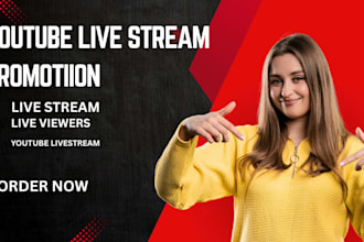 promote your youtube and twitch livestream to real viewers
