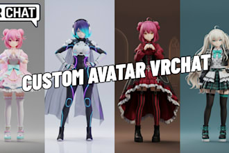 create a custom anime style vrchat avatar for you