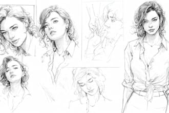 draw a pencil sketch, anything