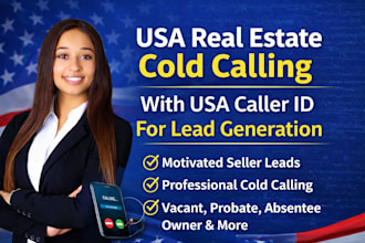do USA real estate cold calling with USA caller id for lead generation
