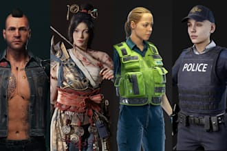 do 3d character model ue5 unreal engine 3d game character 3d stylized character