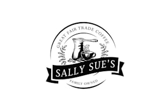 design awesome sally sues coffee cafe logo