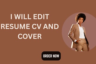 edit resume cv and cover letter