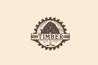do glamorous rustic logo for woodworker using reclaimed logs