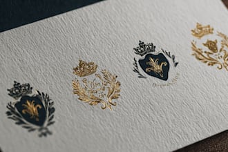 design luxury jewelry, heraldic, boutique and logo design