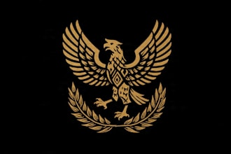 design greek themed military intelligence company logo