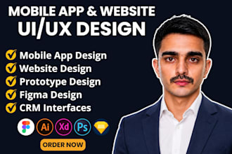 design mobile app and web app prototypes, UX UI design, website mockups in figma