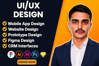 design mobile app and web app prototypes, UX UI design, website mockups in figma