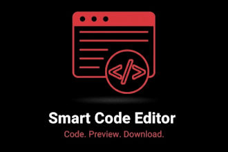 provide a responsive code editor with preview and download features