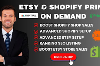 set up your profitable etsy, shopify print on demand store with printify, more