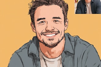 draw amazing cartoon portrait from your photo