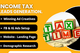 income tax leads tax preparation leads tax website finance website income tax