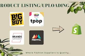 optimize shopify integration product listing tpop printful bigbuy brands gateway
