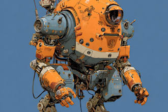 draw or design mechs robots concepts