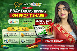 do ebay dropshipping on profit share