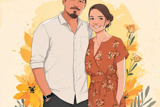 cartoonize your couple portrait