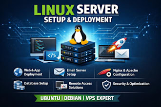 setup linux server, application deployment and secure configuration