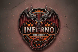 design a dark and powerful demon logo for your brand